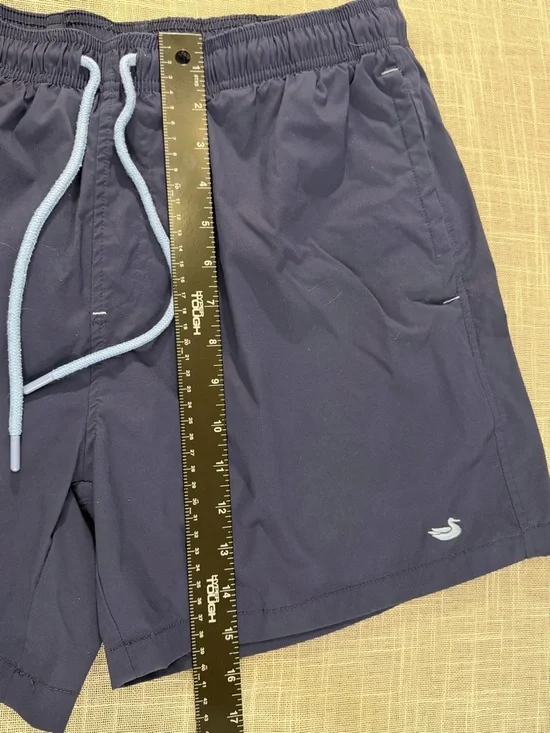 Southern Marsh Swim Trunks Men Medium Blue Duck Logo Elastic Waist Shorts - Picture 8 of 13